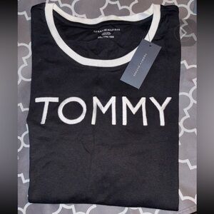 Tommy Hilfiger Black Tee with White Logo